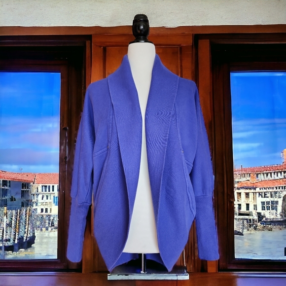 Aritzia Wilfred Diderot Blue Cocoon Cardigan Sweater - Picture 7 of 16